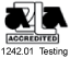 A2LA Accredited Laboratory: Cert No. 1242-01